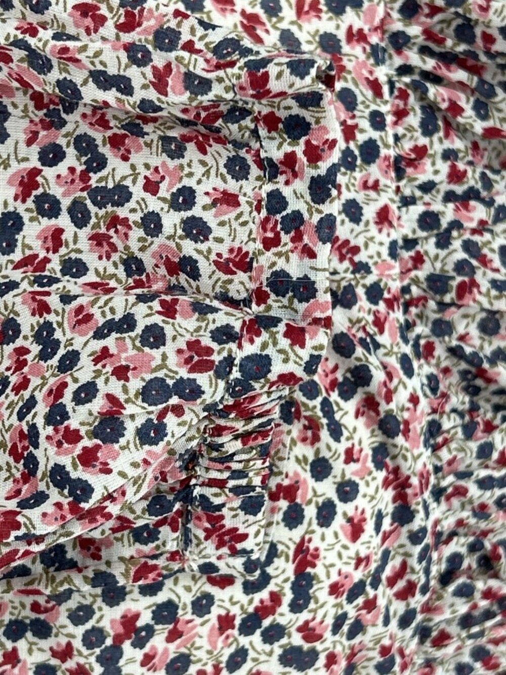 J. Crew Top Shirt Sz 6 Cotton Floral Ruffles Long Sleeve Blouse - Picture 3 of 8